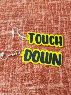 Yellow & Black TOUCH DOWN Earrings